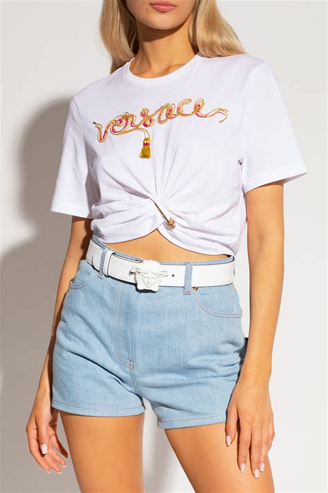 versace sweatpants girls|versace denim shorts.